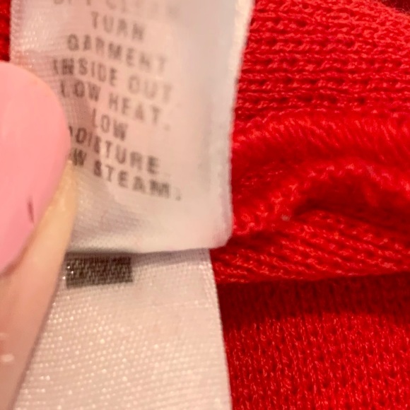 ST. JOHN - Lady in Red! Waterfall Cardigan - Size 8 - Picture 6 of 8